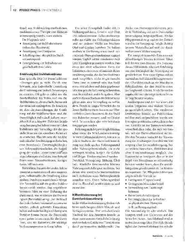 Vorschauseite 2: Darmfunktionsstörungen -Herausforderung im Pflegealltag