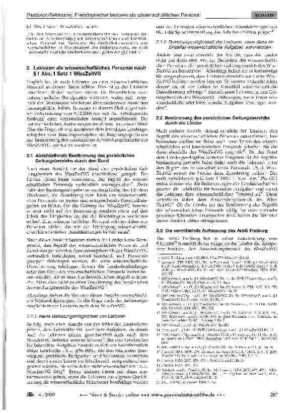 Vorschauseite 2: Fremdsprachenlektoren als wissenschaftliches Personal nach dem Wissenschaftszeitvertragsgesetz
