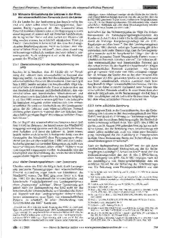 Vorschauseite 4: Fremdsprachenlektoren als wissenschaftliches Personal nach dem Wissenschaftszeitvertragsgesetz