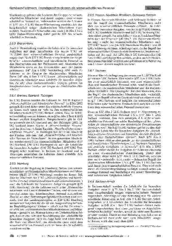 Vorschauseite 6: Fremdsprachenlektoren als wissenschaftliches Personal nach dem Wissenschaftszeitvertragsgesetz