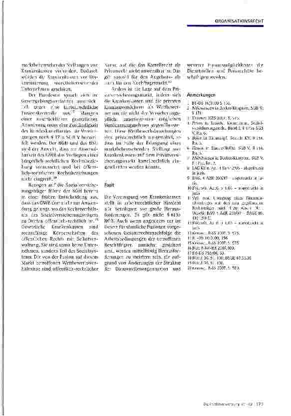 Vorschauseite 4: Fusionen in der gesetzlichen Krankenversicherung