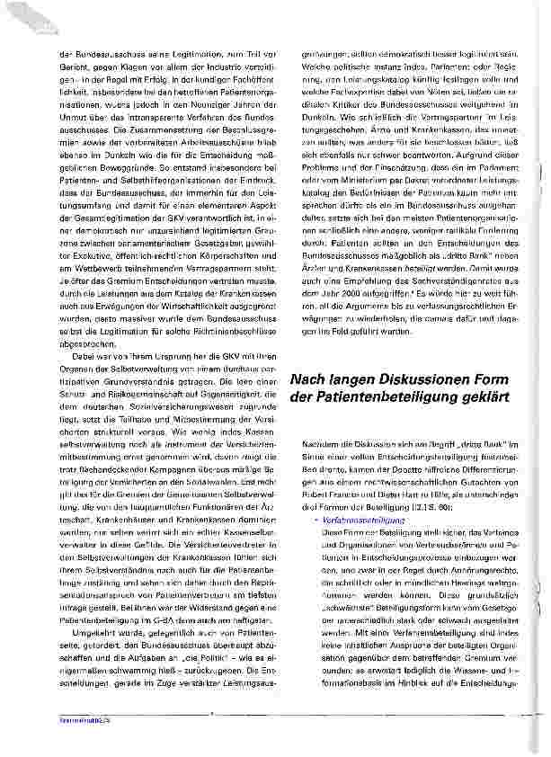 Vorschauseite 3: Partizipation im Gesundheitswesen