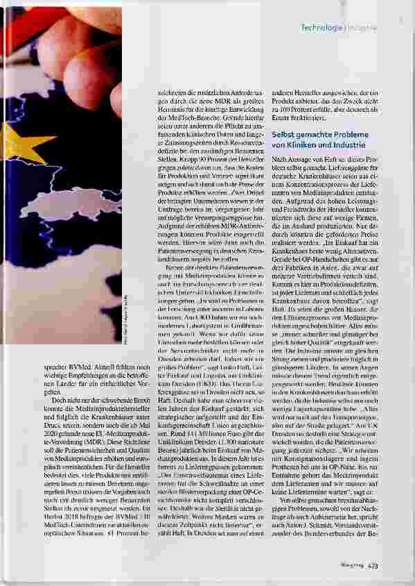 Vorschauseite 2: Medizinprodukte Hersteller unter Druck