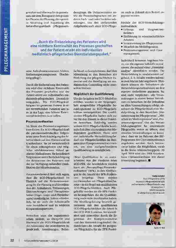 Vorschauseite 3: Innovative Büdungsoffensive für Pflegekräfte