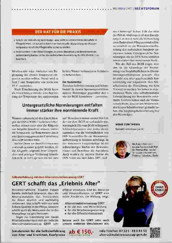 Vorschauseite 2: Verbrühungsgefahr: Welche Vorkehrungen Pflicht sind
