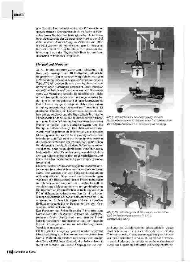 Vorschauseite 2: Sicherung der Kontrolle von Applanationstonometern
