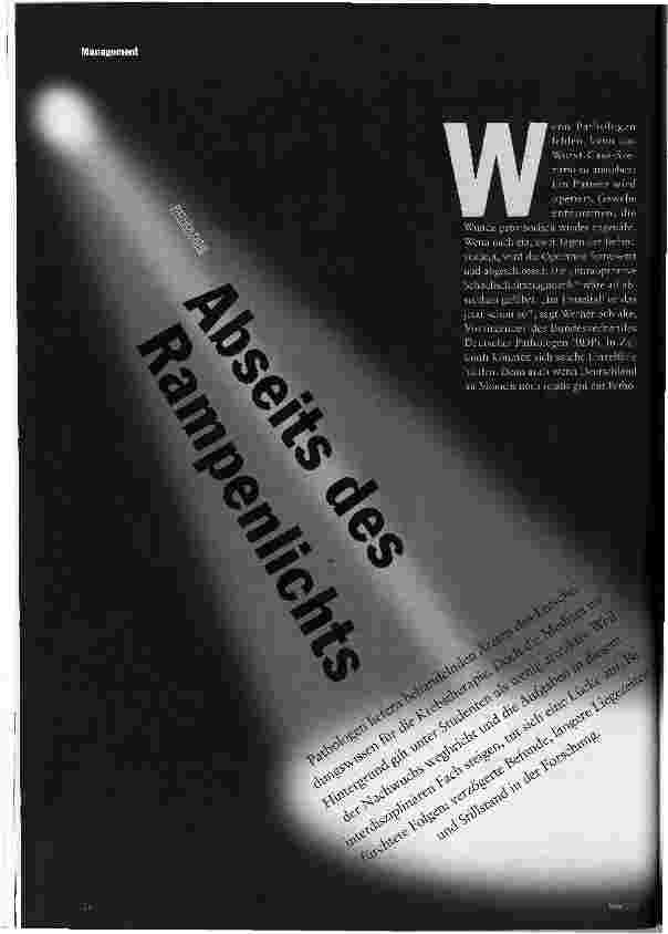 Vorschauseite 1: Abseits des Rampenlichts