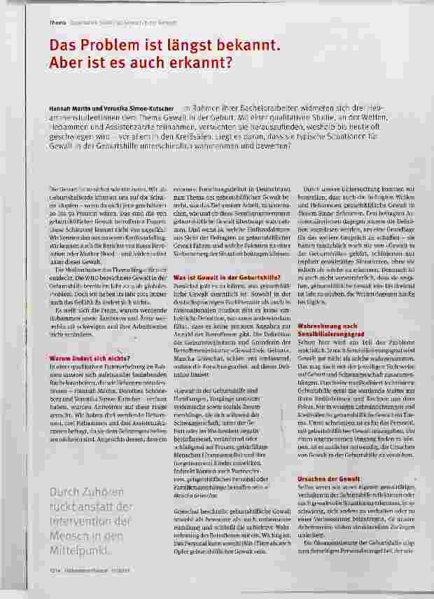 Vorschauseite 1: Das Problem ist längst bekannt. Aber ist es auch erkannt?