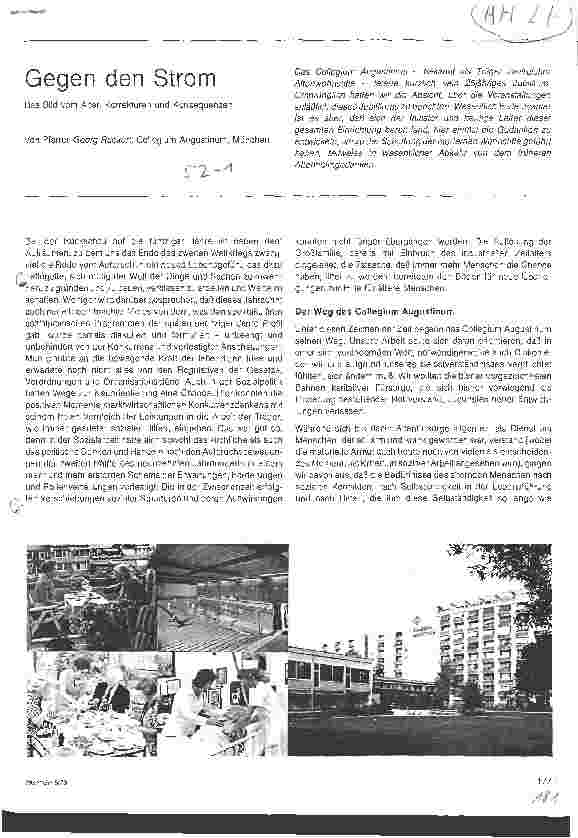 Vorschauseite 1: Gegen den Strom / Das Bild vom Alter, Korrekturen und Konsequenzen