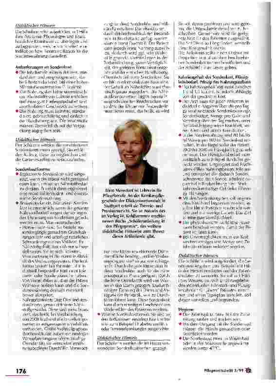 Vorschauseite 3: Die Art der Sondenkost beeinflusst die Verträglichkeit 2. Teil - Das Verabreichen von Sondenkost