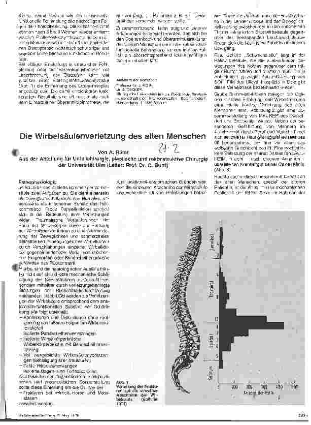 Vorschauseite 4: Frakturbehandlung im hohen Lebensalterein ärztliches, pflegerisches und soziales Problem // Oberarmkopfund Oberarmhalsfraktur