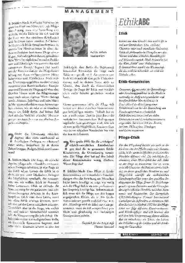 Vorschauseite 2: Ethik erschöpft sich nicht in Appellen