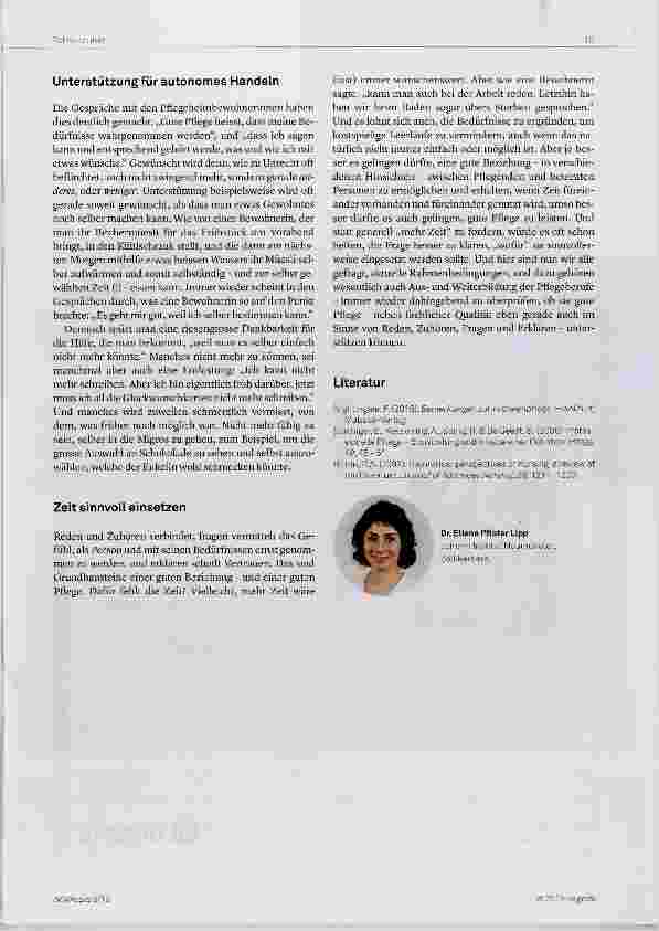 Vorschauseite 3: „Gute Pflege? Reden. “