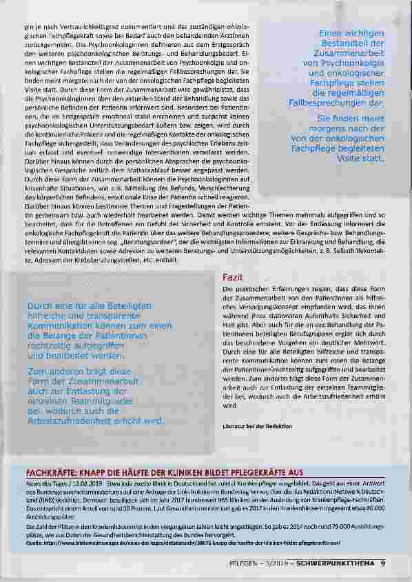 Vorschauseite 4: INFORMATION, BERATUNG UND PSYCHOONKOLOGISCHE UNTERSTÜTZUNG VON KREBSPATIENTINNEN