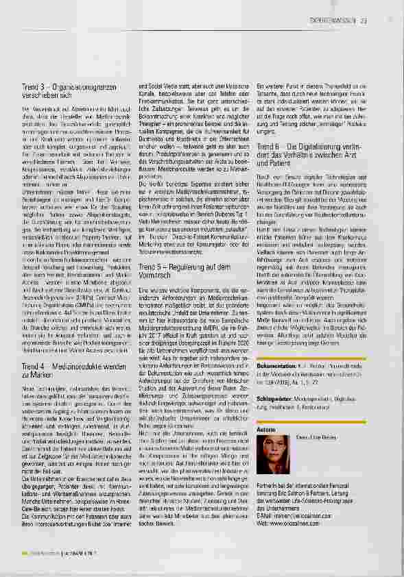 Vorschauseite 2: Personaltrends in der Medizintechnikindustrie Trend 2 Wirtschaftlichkeit geht vor