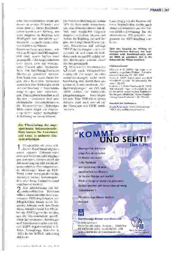 Vorschauseite 4: Zur Problematik der Entschädigung berufsbedingter Impfschäden