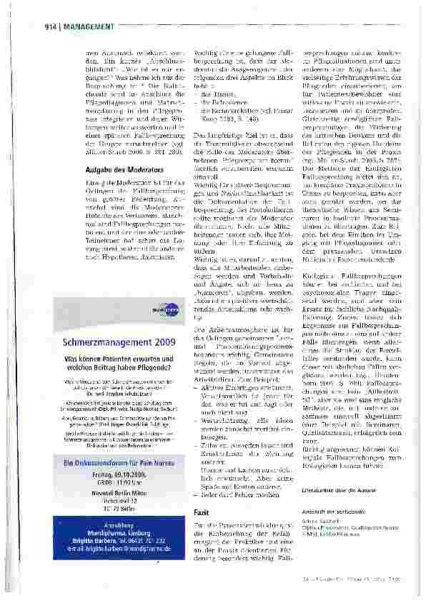 Vorschauseite 4: Wissenserweiterung in der Pflege über Fallbesprechungen