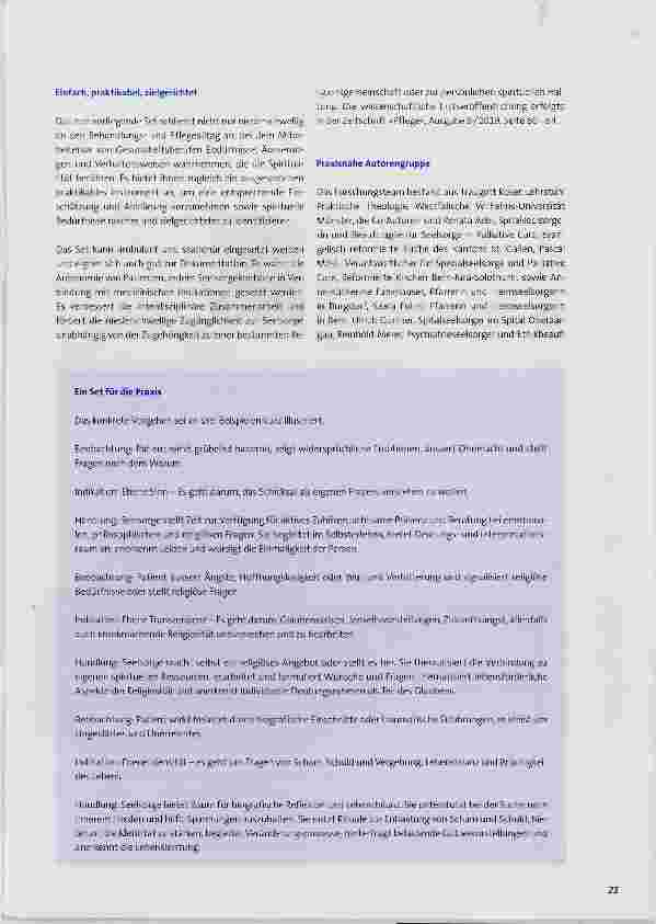 Vorschauseite 2: Indikationenset für die Seelsorge entwickelt