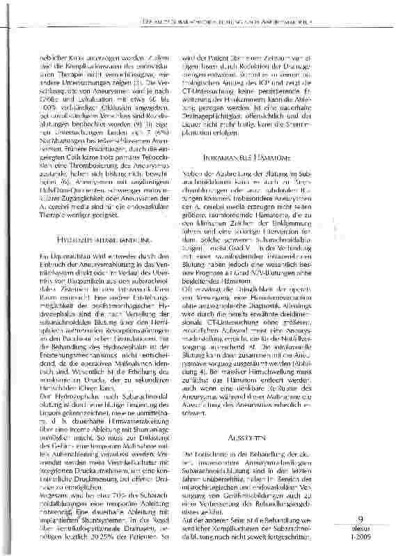 Vorschauseite 6: DIE AKUTE SUBARACHNOIDALBLUTUNG NACH ANEURYSMARUPTUR: MIKROCHIRURGISCHES CLIPPING VERSUSENDOVASKULÄRES COILING