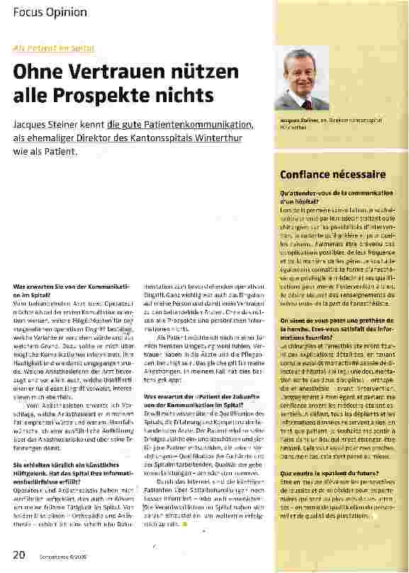 Vorschauseite 1: Ohne Vertrauen nützen alle Prospekte nichts