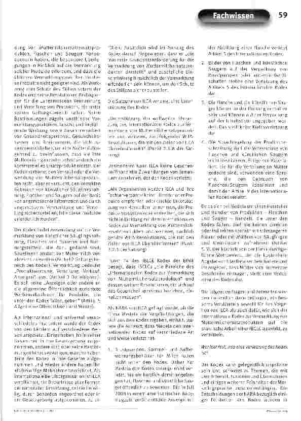 Vorschauseite 2: Das Stillen schützen: Den Kodex sinnvoll umsetzen