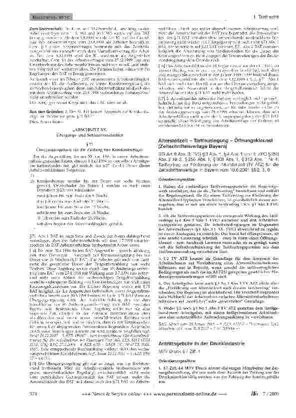 Vorschauseite 2: Entgeltfortzahlung im Krankheitsfall nach §71 BAT bei Statuswechsel