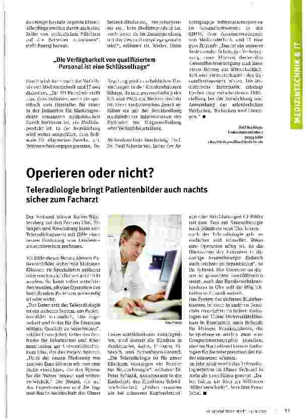 Vorschauseite 1: Operieren oder nicht?