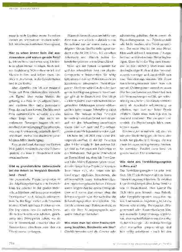 Vorschauseite 2: Praxiseröffnung in Peru