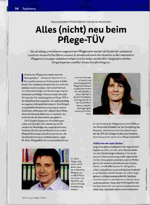 Vorschauseite 1: Alles (nicht) neu beim Pflege-TÜV