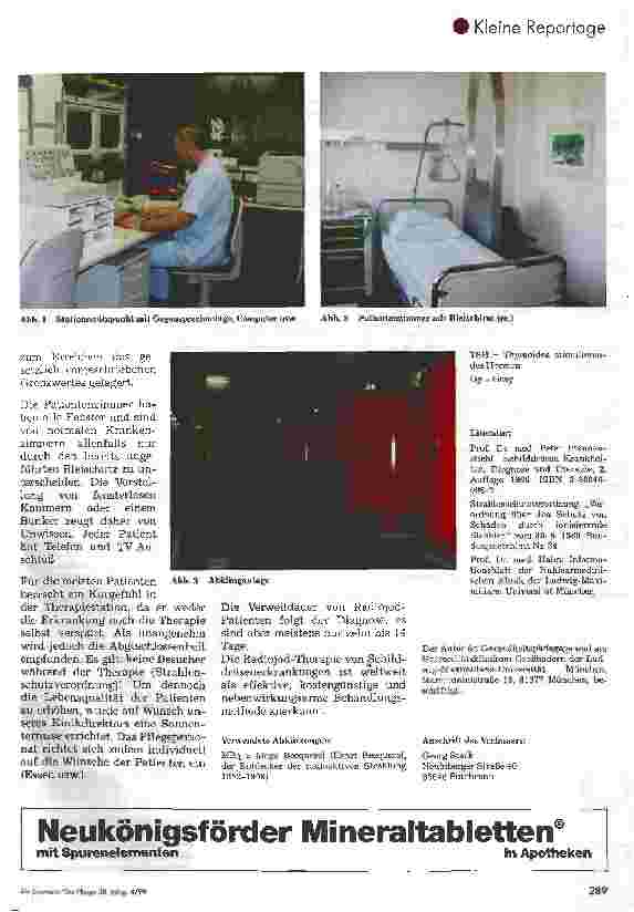 Vorschauseite 2: Radiojodtherapie auf einer Nuklearmedizinischen Station
