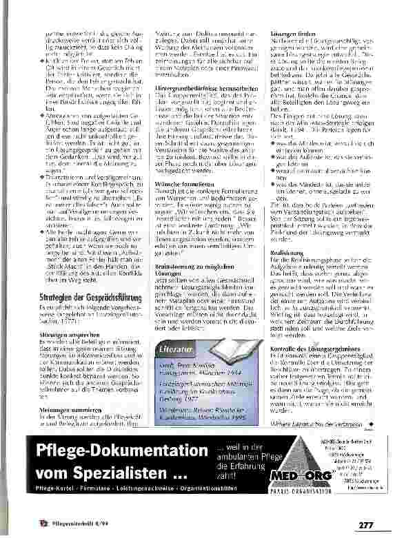 Vorschauseite 4: Zeitknappheit erschwert den Informationsfluss Konflikte zwischen Pflegenden und Belegärzten