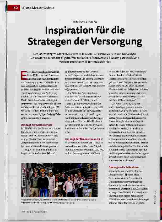 Vorschauseite 1: Inspiration für die Strategen der Versorgung