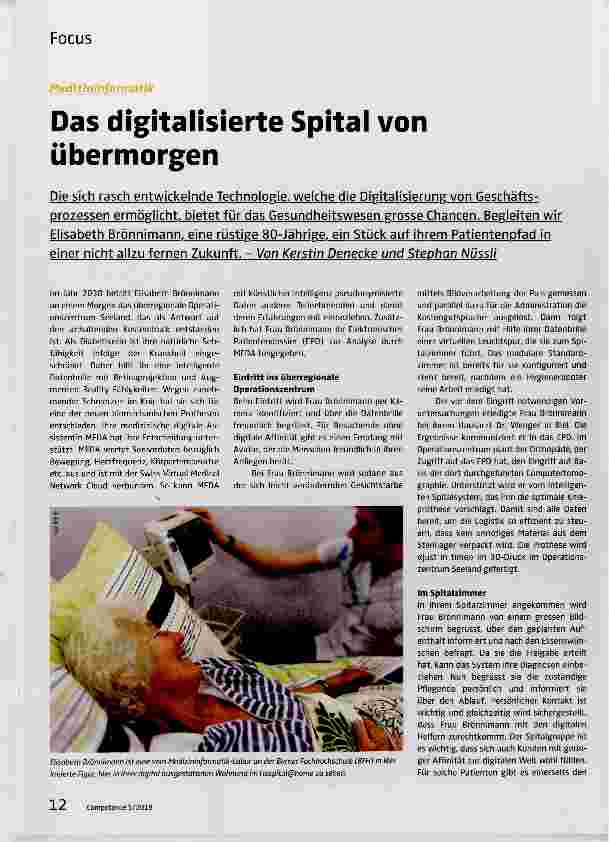 Vorschauseite 1: Das digitalisierte Spital von übermorgen