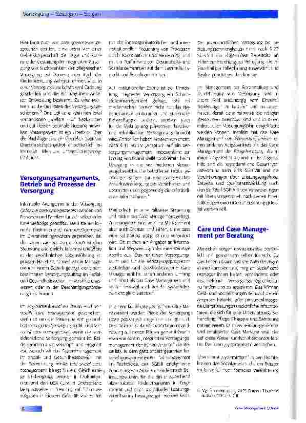 Vorschauseite 3: Versorgung - Besorgen - SorgenKonturen von Care Management und der Arbeit am Fall