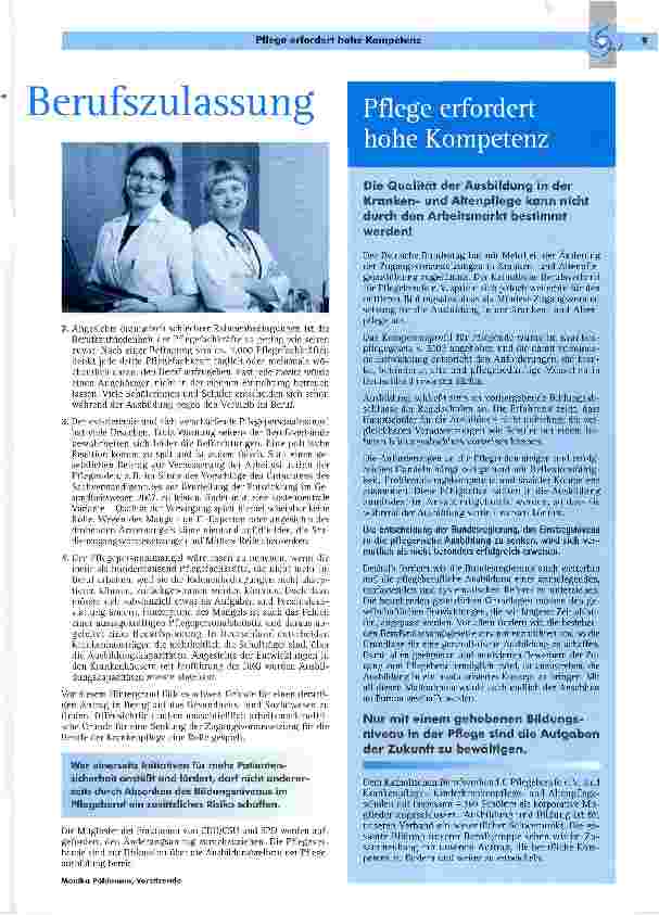 Vorschauseite 2: Stellungnahme zur Änderung der Berufszulassung