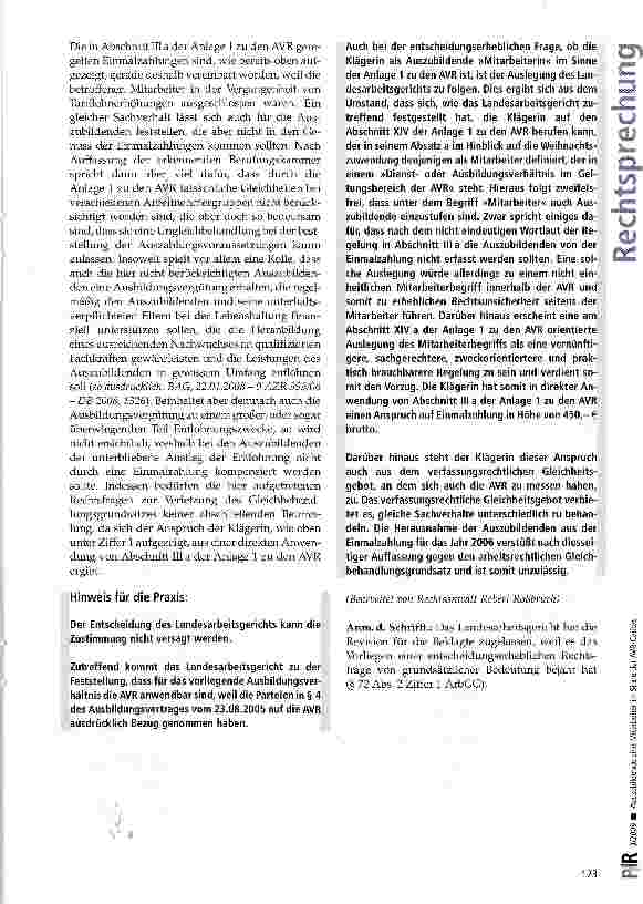 Vorschauseite 6: Auszubildende sind Mitarbeiter im Sinne der AVR-Caritas