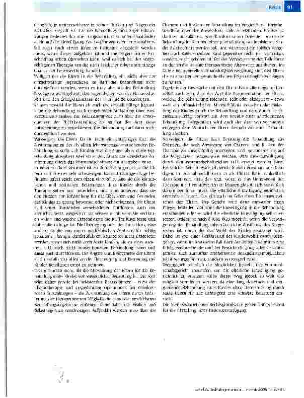 Vorschauseite 2: Rechtsfragen um die Einwilligungsfähigkeit bei Kindern und Jugendlichen - Wer entscheidet bei diagnostischen und therapeutischen Maßnahmen?
