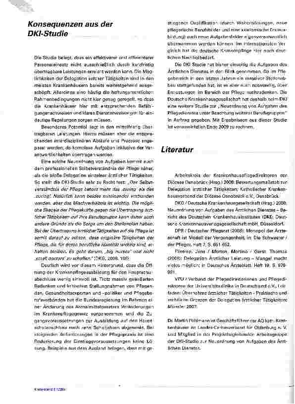 Vorschauseite 6: Die Aufgaben im Krankenhaus neu ordnen