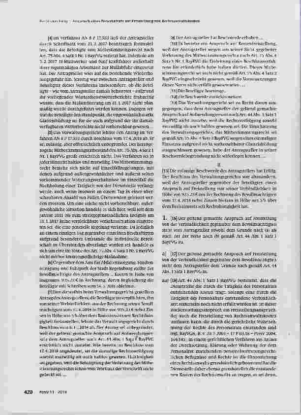 Vorschauseite 2: Anspruch eines Personalrats auf Freistellung von Rechtsanwaltskosten