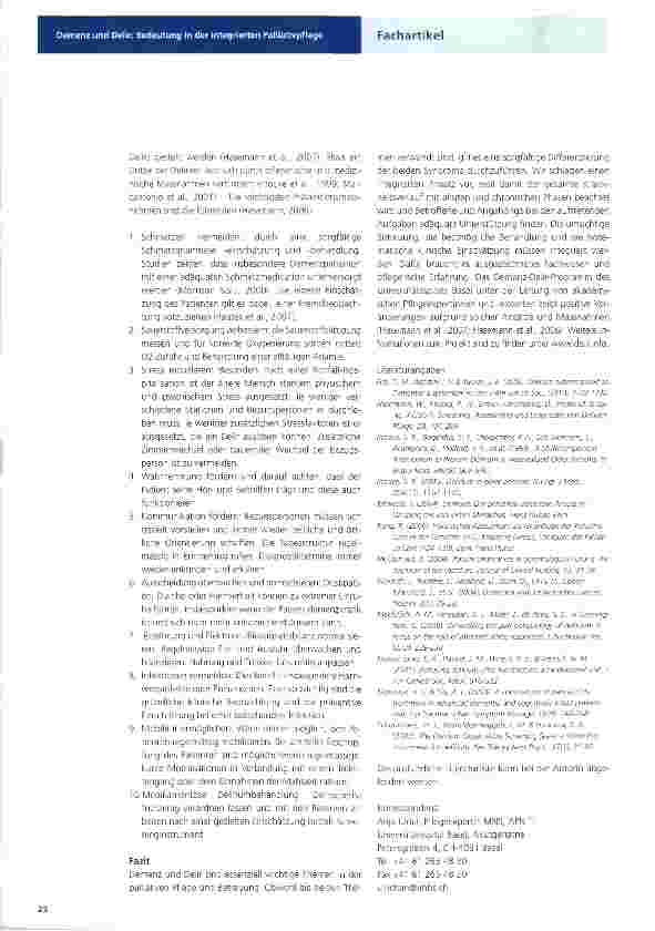 Vorschauseite 3: Demenz und Delir: Bedeutung in der integrierten Palliativpflege