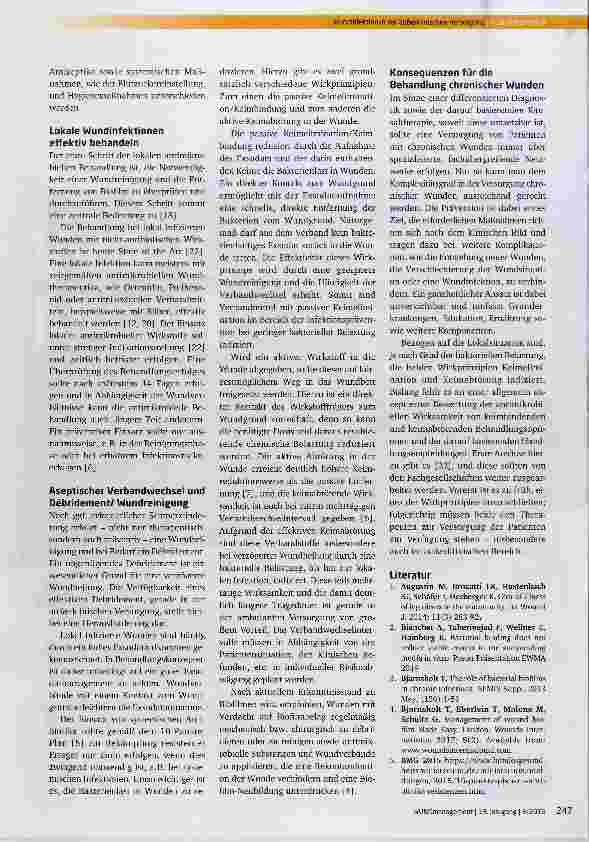 Vorschauseite 4: Versorgung von Menschen mit chronischen Wunden Fokus Wundinfektion in der außerkiinischen Versorgung