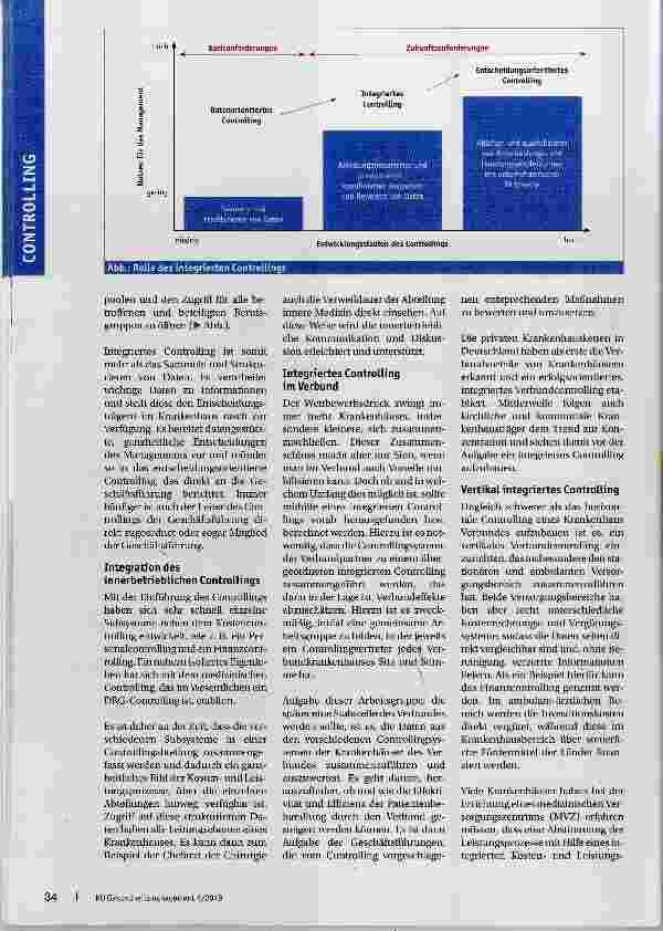 Vorschauseite 2: Integriertes Controlling Voraussetzung für integrierte Versorgungsprozesse