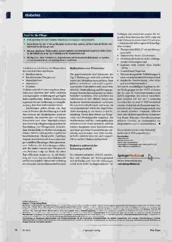 Vorschauseite 3: Durst, Sehstörungen, Müdigkeit. .. .