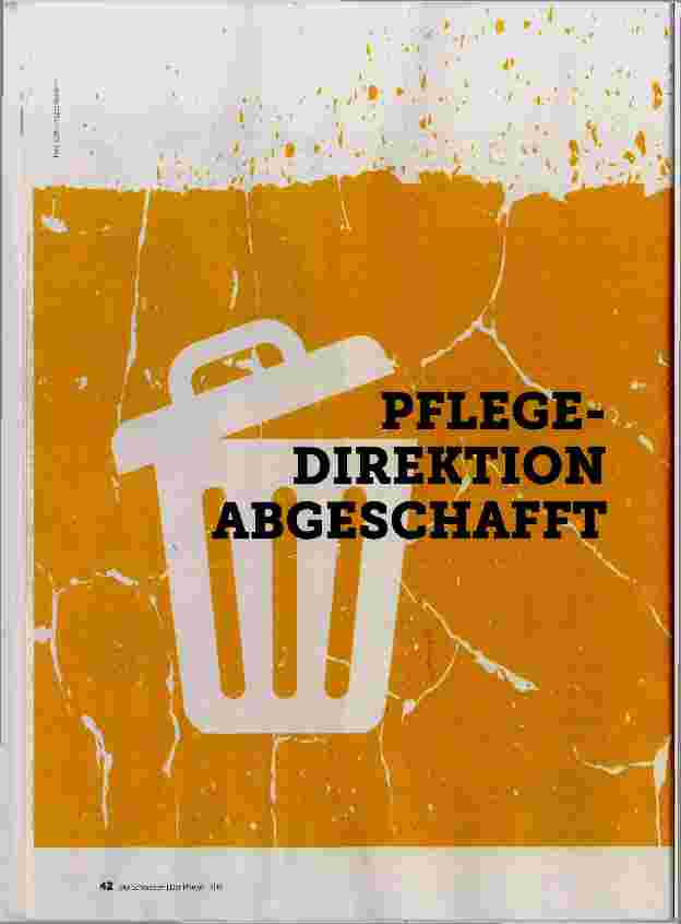 Vorschauseite 1: PFLEGEDIREKTION ABGESCHAFFT
