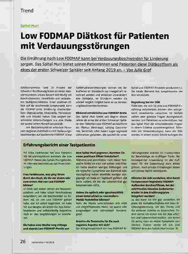 Vorschauseite 1: Low FODMAP Diätkost für Patienten mit Verdauungsstörungen