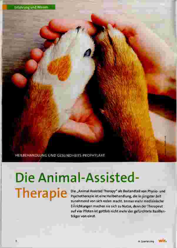 Vorschauseite 1: Die Animal-Assisted-Therapie