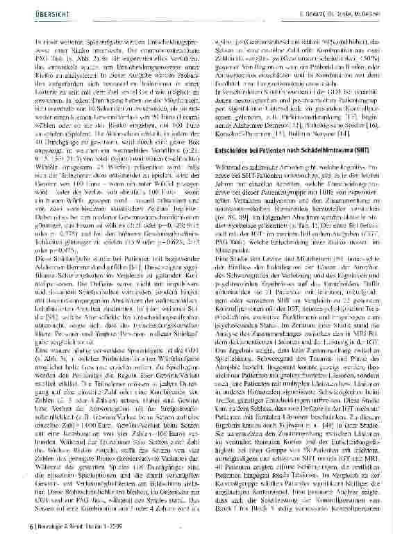 Vorschauseite 6: Wie treffen Patienten nach einem Schädelhirntrauma Entscheidungen?