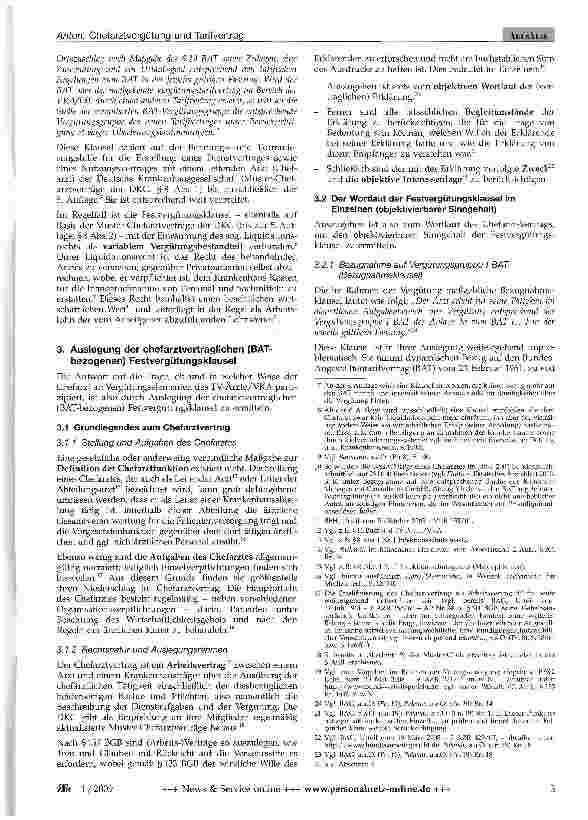 Vorschauseite 2: Chefarzt-Vergütung und Tarifvertrag: Der Einfluss des Tarif rechts auf die Vergütung des Chefarztes in Krankenhäusern des kommunalen öffentlichen Dienstes