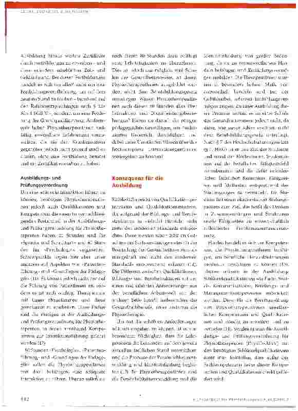 Vorschauseite 3: Physiotherapeutlnnen sind Dienstleister
