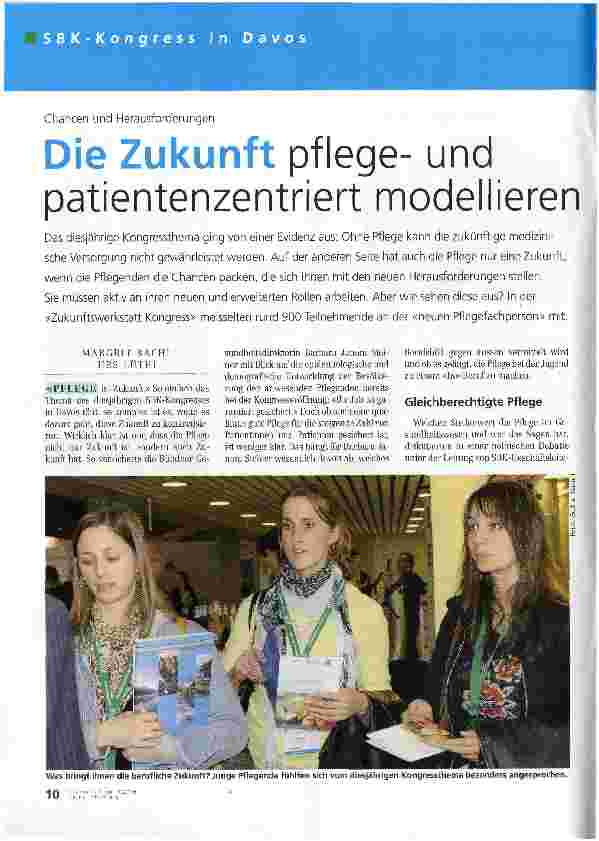 Vorschauseite 1: Die Zukunft pflegeund patientenzentriert modellieren